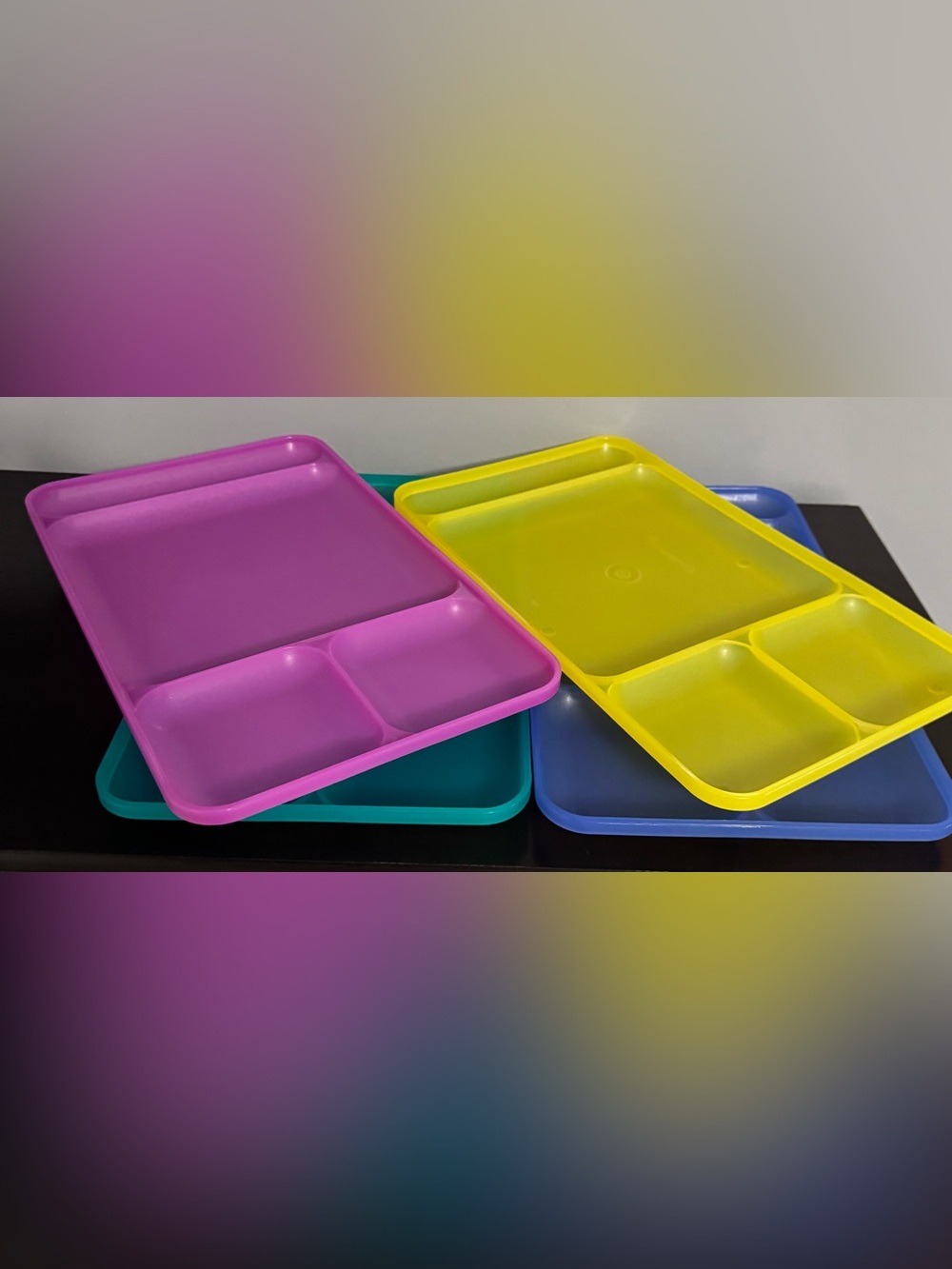 Tupperware Colorful Tray Set